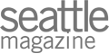 The image shows the logo for "Seattle Magazine" in a stylized gray font.